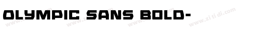 Olympic Sans Bold字体转换